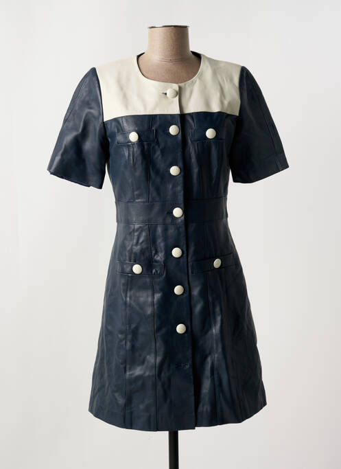 Robe courte manches courtes manches courtes bleu GIORGIO & MARIO femme