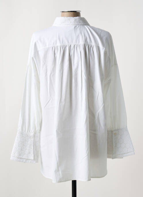 Tunique manches longues col chemisier blanc HANA SAN femme