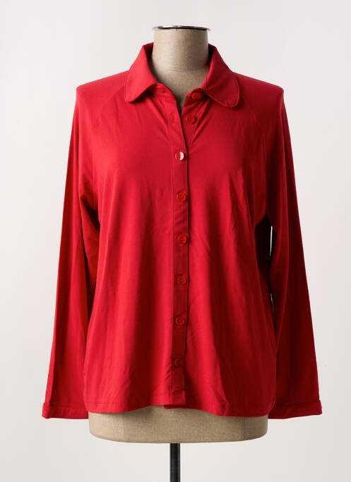 Chemisier coupe cintrée manches longues rouge ZILCH femme