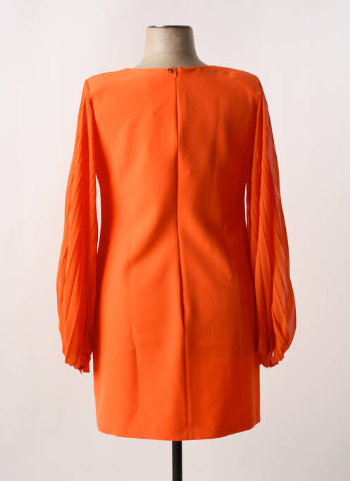 Robe courte fermeture zippée au dos manches longues orange KOCCA femme