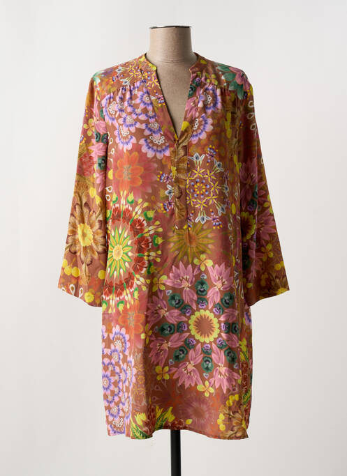 Robe mi-longue marron MOMONI pour femme