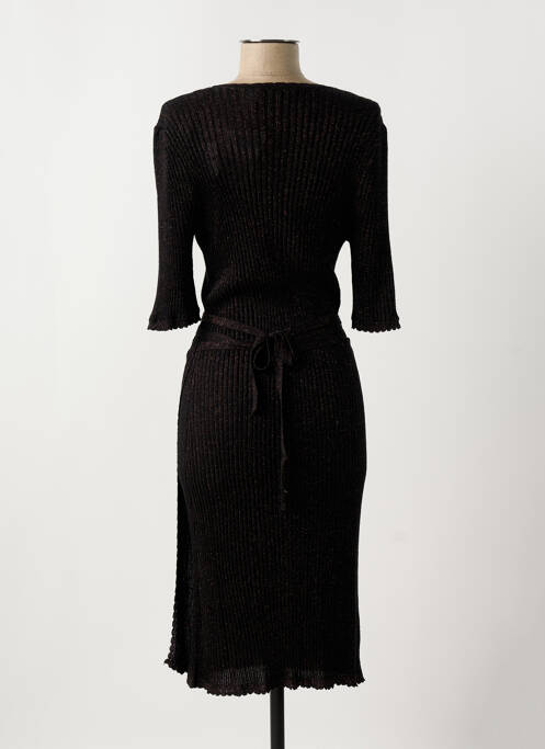 Robe mi-longue noir LA PETITE ETOILE femme