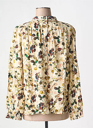 Blouse imprimé fleurs manches longues beige INDI & COLD femme