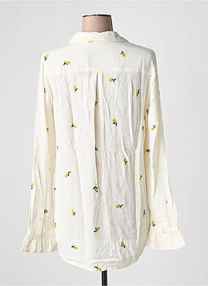 Chemisier tissage crêpe manches longues jaune FABIENNE CHAPOT femme