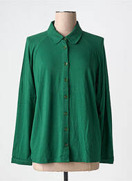 Chemisier coupe droite manches longues vert ZILCH femme