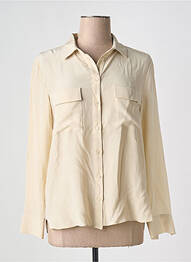 Chemisier coupe fluide manches longues beige TOUPY femme