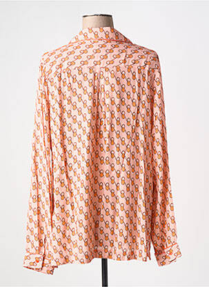 Chemisier tissage crêpe manches longues orange LA PETITE FRANCAISE femme