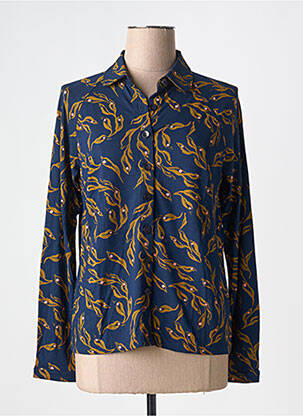 Chemisier coupe cintrée manches longues bleu ZILCH femme