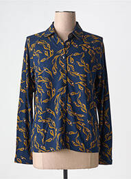 Chemisier coupe cintrée manches longues bleu ZILCH femme