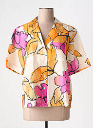 Chemisier manches courtes manches courtes orange FABIENNE CHAPOT femme