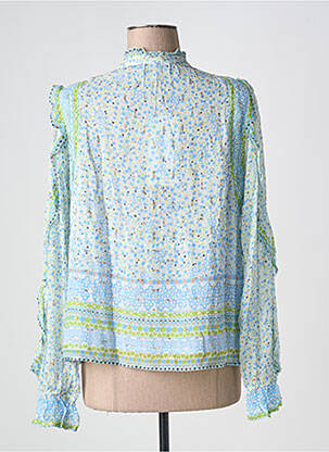 Chemisier imprimé fleurs manches longues bleu FABIENNE CHAPOT femme