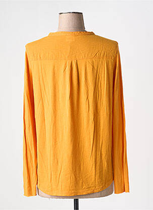 Chemisier tissage crêpe manches longues jaune HARTFORD femme