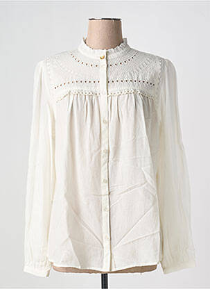 Chemisier coupe fluide manches longues beige FABIENNE CHAPOT femme