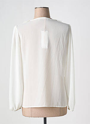 Blouse légère et transparente manches longues blanc RINASCIMENTO femme
