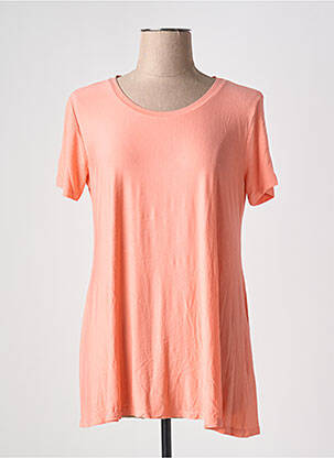 T-shirt stretch manches courtes orange MAJESTIC FILATURES femme