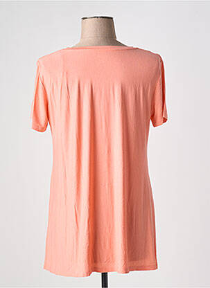 T-shirt stretch manches courtes orange MAJESTIC FILATURES femme