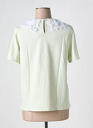 Blouse tissage popeline manches courtes vert JOHANNA PARIS femme