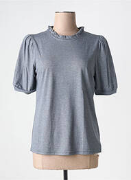 T-shirt stretch manches courtes gris CREAM femme