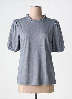 T-shirt stretch manches courtes gris CREAM femme