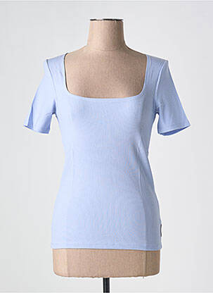 Top stretch manches courtes bleu SCOTCH & SODA femme