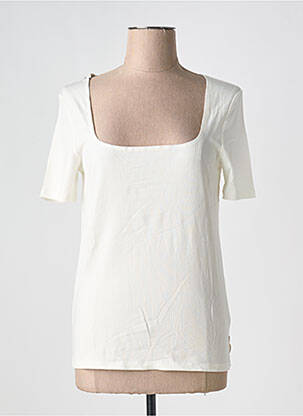 Top stretch manches courtes beige SCOTCH & SODA femme