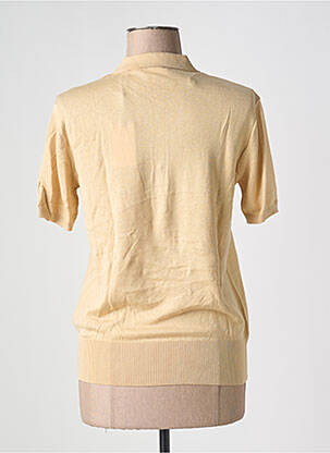 Pull stretch manches courtes beige YAYA femme