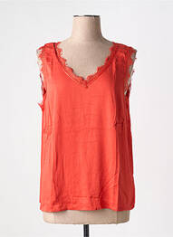 Top stretch sans manche orange CREAM femme