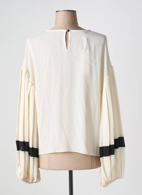 Blouse col rond manches longues beige RINASCIMENTO femme