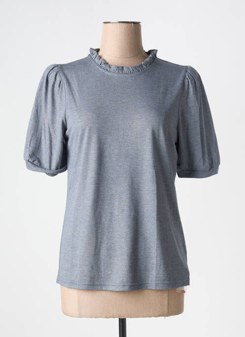 T-shirt stretch manches courtes gris CREAM femme