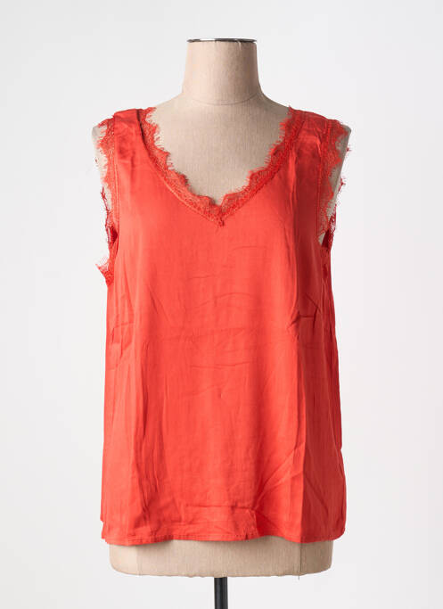 Top stretch sans manche orange CREAM femme