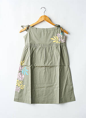 Robe courte doublure sans manche vert ROXY fille