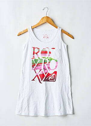 Débardeur coupe droite sans manche blanc ROXY fille