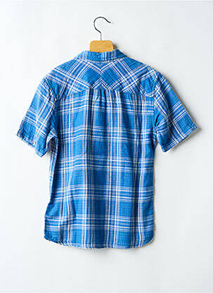 Chemise manches courtes imprimé carreaux bleu QUIKSILVER garçon