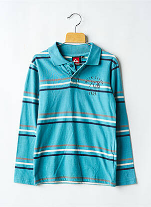 Polo manches longues manches longues bleu QUIKSILVER garçon