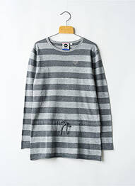 Pull coupe droite manches longues gris ROXY fille