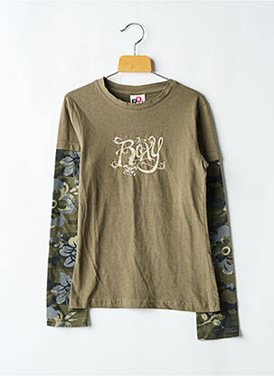T-shirt coupe droite manches longues vert ROXY fille