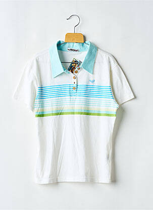 Polo coupe cintrée manches courtes blanc ROXY GIRL fille
