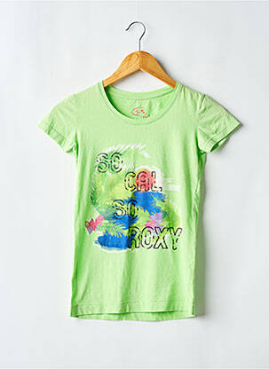 T-shirt coupe cintrée manches courtes vert ROXY fille
