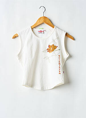 Top coupe cintrée sans manche blanc QUIKSILVER fille