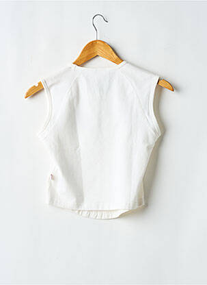 Top coupe cintrée sans manche blanc QUIKSILVER fille