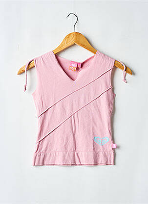 Top coupe cintrée sans manche rose ROXY GIRL fille