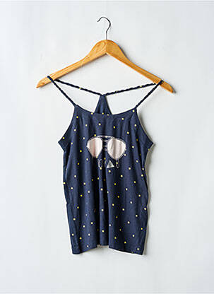 Top coupe cintrée sans manche bleu ROXY GIRL fille