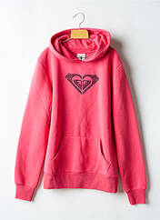 Sweat-shirt à capuche rose ROXY pour fille seconde vue