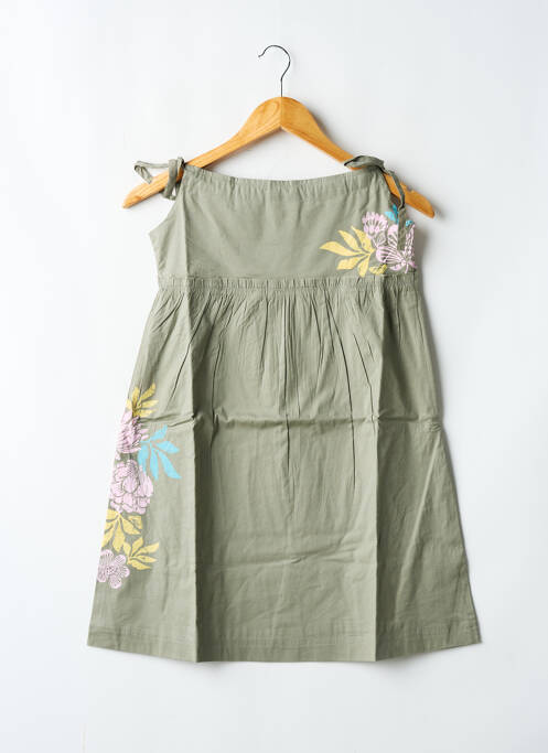 Robe courte tissage popeline sans manche vert ROXY fille