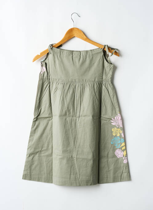 Robe courte tissage popeline sans manche vert ROXY fille