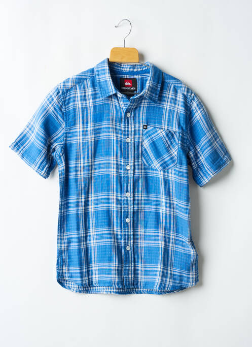 Chemise manches courtes imprimé carreaux bleu QUIKSILVER garcon