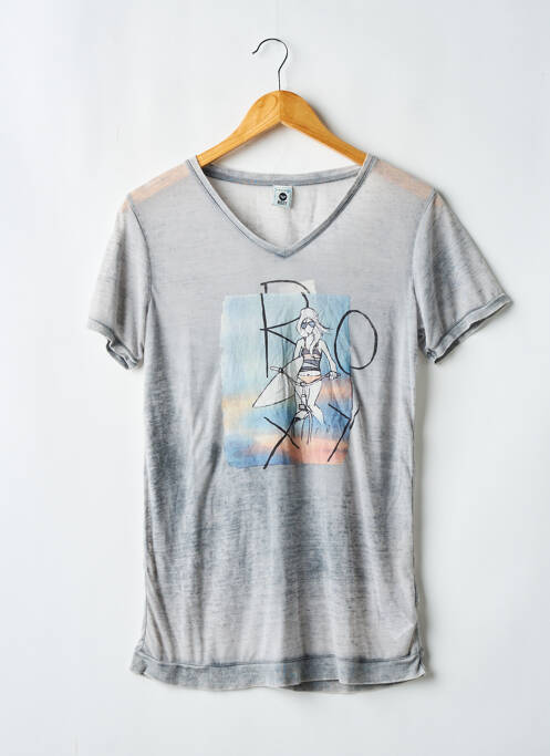 T-shirt coupe cintrée manches courtes gris ROXY fille