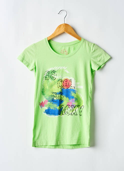 T-shirt coupe cintrée manches courtes vert ROXY fille