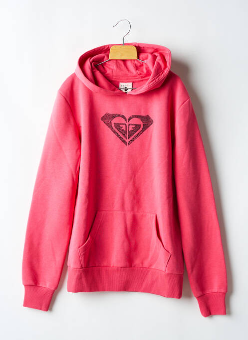 Sweat-shirt à capuche rose ROXY pour fille