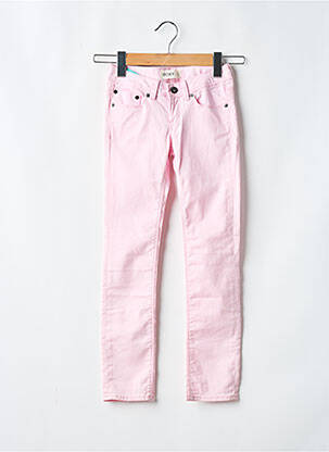 Jeans coupe slim stretch taille ajustable rose ROXY GIRL fille